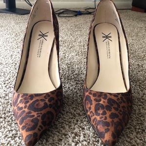 Kardashian Kollection Leopard Print Suede Pumps